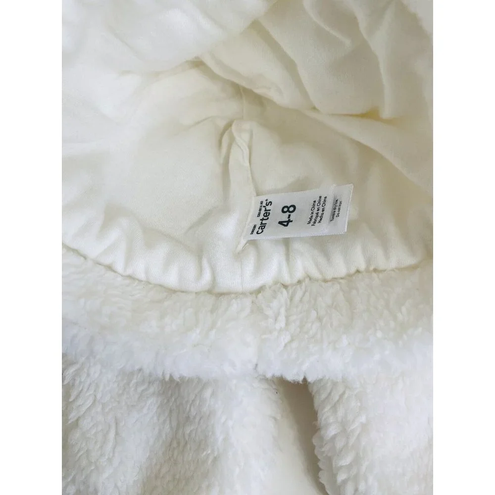 Carter’s Toddler Unisex‎ Cat Earflap Hat & Gloves Sherpa Set White Size 4-8